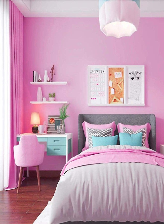 Fusion Graphix Matt Pink Vinyl Contact Paper Decorative Self Adhesive Shelf Liner Waterproof Removable Peel and Stick Wallpaper for Bedroom Living Room Wall Décor (24x24 inch) - Image 4